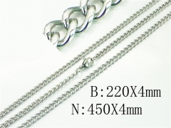 Wholesale Stainless Steel Bracelets & Necklaces Sets - HY40S0457KJ