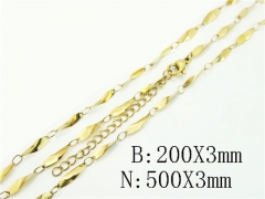 Wholesale Stainless Steel Bracelets & Necklaces Sets - HY70S0614NL