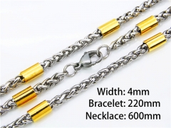 Wholesale Stainless Steel Bracelets & Necklaces Sets - HY40S0058H30