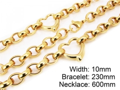 Wholesale Stainless Steel Bracelets & Necklaces Sets - HY39S0253J00