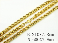 Wholesale Stainless Steel Bracelets & Necklaces Sets - HY40S0550IHE