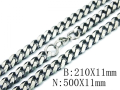 Wholesale Stainless Steel Bracelets & Necklaces Sets - HY40S0407IPL