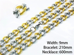 Wholesale Stainless Steel Bracelets & Necklaces Sets - HY40S0203HPR