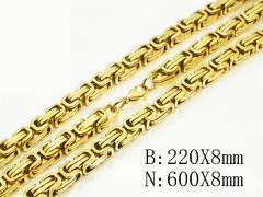 Wholesale Stainless Steel Bracelets & Necklaces Sets - HY62S0527ILF