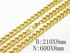 Wholesale Stainless Steel Bracelets & Necklaces Sets - HY61S0596HHE