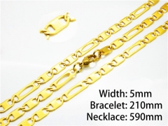 Wholesale Stainless Steel Bracelets & Necklaces Sets - HY40S0174ML