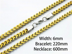 Wholesale Stainless Steel Bracelets & Necklaces Sets - HY40S0018J90