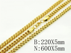 Wholesale Stainless Steel Bracelets & Necklaces Sets - HY40S0543ILL