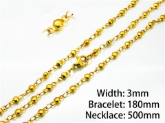 Wholesale Stainless Steel Bracelets & Necklaces Sets - HY40S0178ML