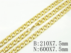 Wholesale Stainless Steel Bracelets & Necklaces Sets - HY40S0500HLD