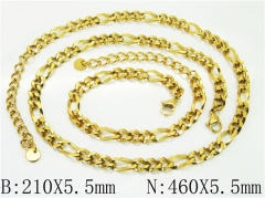 Wholesale Stainless Steel Bracelets & Necklaces Sets - HY40S0534HJL