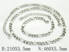 Wholesale Stainless Steel Bracelets & Necklaces Sets - HY40S0536OL