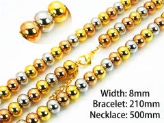 Wholesale Stainless Steel Bracelets & Necklaces Sets - HY76S0373HML