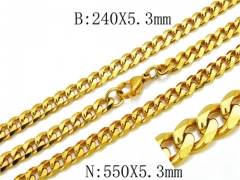 Wholesale Stainless Steel Bracelets & Necklaces Sets - HY40S0054P5