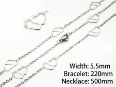 Wholesale Stainless Steel Bracelets & Necklaces Sets - HY40S0227MG