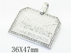 Stainless Steel Jewelry Wholesale - Stainless Steel Pendants - HY13P1325HIL