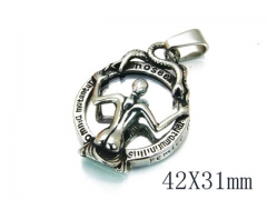 Stainless Steel Jewelry Wholesale - Stainless Steel Pendants - HY22P0443HMB