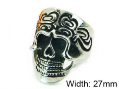 Stainless Steel Skull Rings Wholesale - HY22R0924HIE