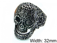 Stainless Steel Skull Rings Wholesale - HY22R0062HHF