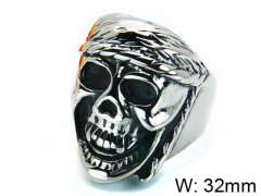 Stainless Steel Skull Rings Wholesale - HY22R0053HIS