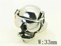 Stainless Steel Skull Rings Wholesale - HY31R0106HHW