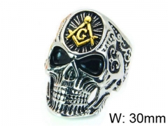 Stainless Steel Skull Rings Wholesale - HY22R1035HJD