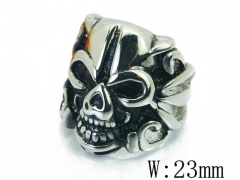 Stainless Steel Skull Rings Wholesale - HY22R0929HIW