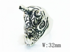 Stainless Steel Skull Rings Wholesale - HY28R0013OX