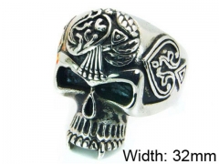 Stainless Steel Skull Rings Wholesale - HY22R0949HIQ