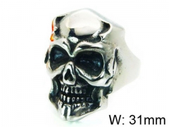Stainless Steel Skull Rings Wholesale - HY22R0938HIA