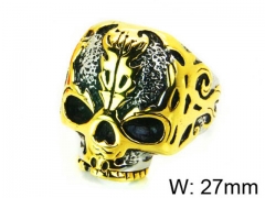 Stainless Steel Skull Rings Wholesale - HY22R1330HJQ