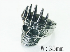 Stainless Steel Skull Rings Wholesale - HY22R0984HHQ