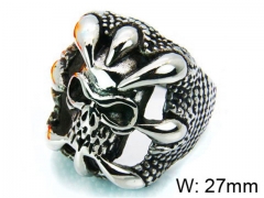 Stainless Steel Skull Rings Wholesale - HY22R0001HIS