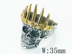 Stainless Steel Skull Rings Wholesale - HY22R0986HIF