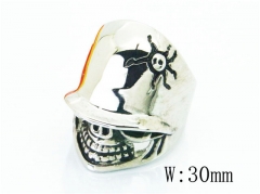 Stainless Steel Skull Rings Wholesale - HY28R0012OZ