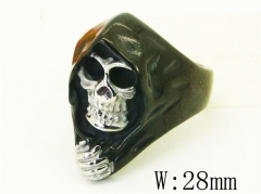 Stainless Steel Skull Rings Wholesale - HY31R0105HAA