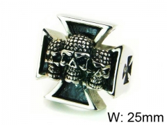 Stainless Steel Skull Rings Wholesale - HY22R1302HKG