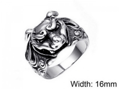 Stainless Steel Jewelry Wholesale - Stainless Steel Rings - HY004R0077HMB