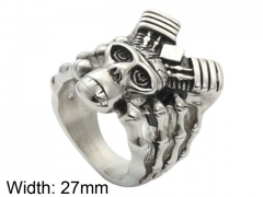 Stainless Steel Skull Rings Wholesale - HY0001R298