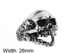 Stainless Steel Skull Rings Wholesale - HY0013R460