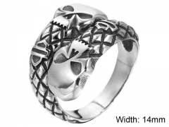 Stainless Steel Skull Rings Wholesale - HY004R348