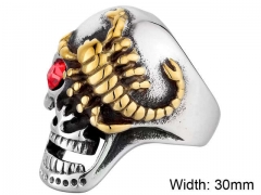 Stainless Steel Skull Rings Wholesale - HY0143R0636