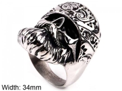 Stainless Steel Skull Rings Wholesale - HY0143R0566