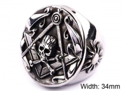 Stainless Steel Skull Rings Wholesale - HY0143R0559