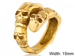 Stainless Steel Skull Rings Wholesale - HY0143R0632