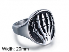 Stainless Steel Skull Rings Wholesale - HY002R0073HMQ