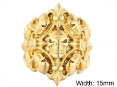 Stainless Steel Skull Rings Wholesale - HY0143R0596