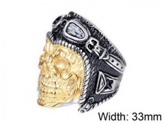 Stainless Steel Skull Rings Wholesale - HY004R0067HMF