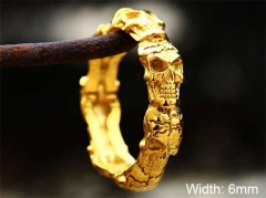 Stainless Steel Skull Rings Wholesale - HY0012R694