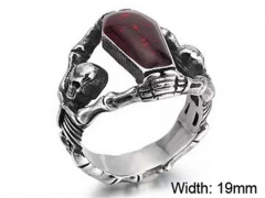 Stainless Steel Skull Rings Wholesale - HY0150R0026